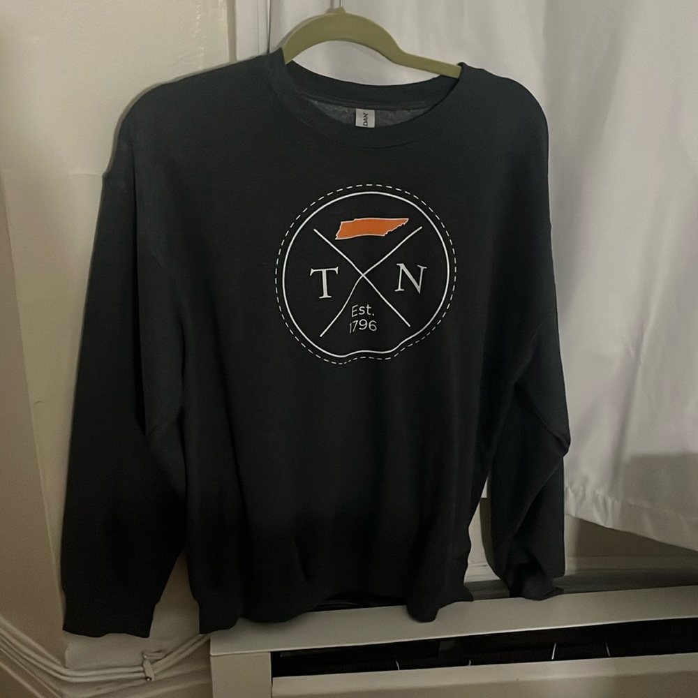 dark gray Tennessee sweatshirt